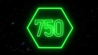 Green sota neon timer 750 seconds countdown