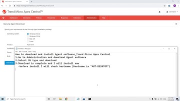 How to install Cleint Agent software_Trend Micro Apex Central