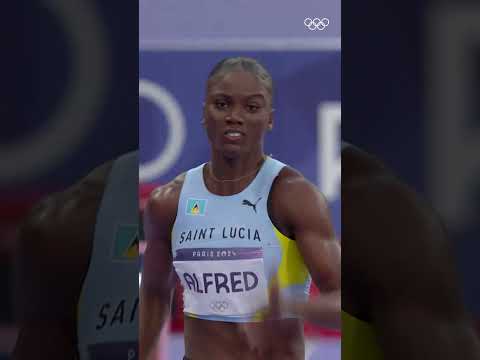 Relive Julien Alfred's run to Saint Lucia's first-ever Olympic gold medal at #Paris2024 🇱🇨✨