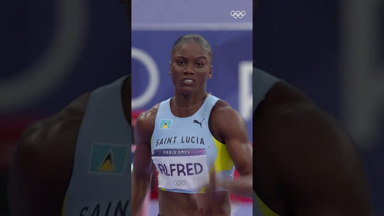 Relive Julien Alfred's run to Saint Lucia's first-ever Olympic gold medal at #Paris2024 🇱🇨✨