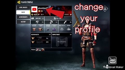 HOW TO CHANGE YOUR PROFILE TO YOUTUBE IN COD MOBILE|CALL OF DUTY MOBILE|change your profile