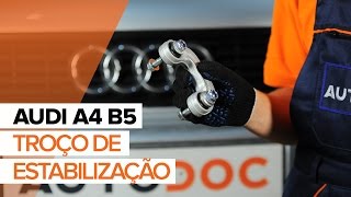 Instalação Bieleta de barra estabilizadora AUDI A4 Avant (8D5, B5): vídeo grátis