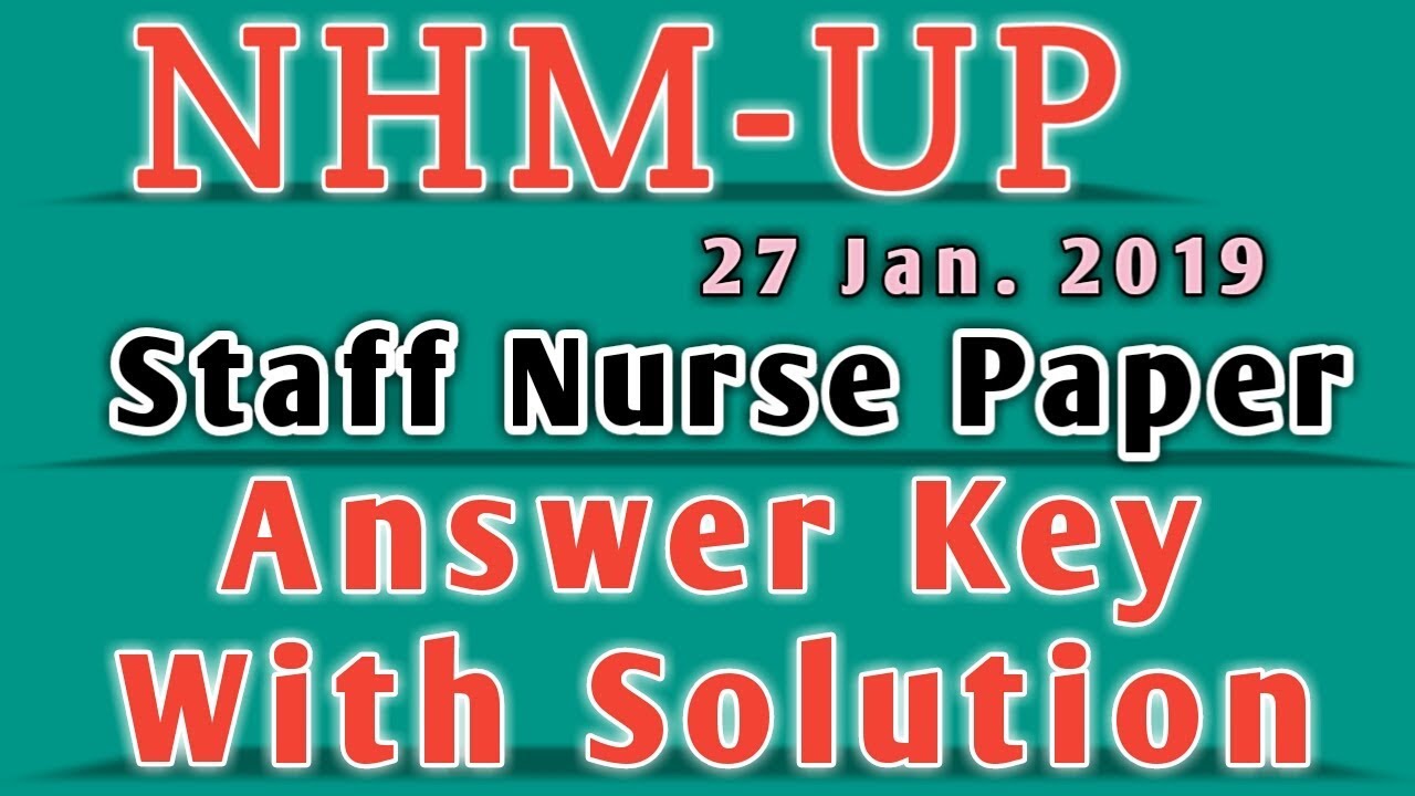 UP-NHM Paper Answer Key with Questions