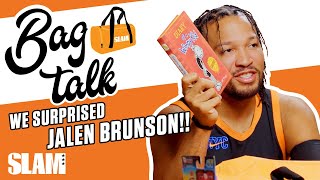 Jalen Brunson STOLE Socks From His Mom To Imitate Allen Iverson!!  We Surprised Him In BAG TALK