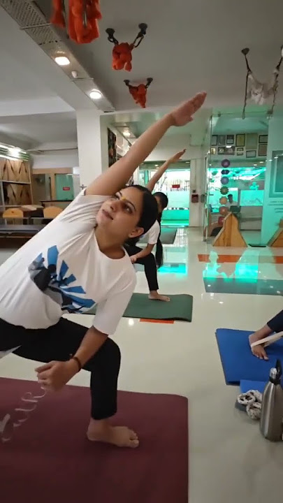 Empowering Alignment with Parshvakonasana & Belts at YogaPeace Sansthan #Parshvakonasana  #teacher