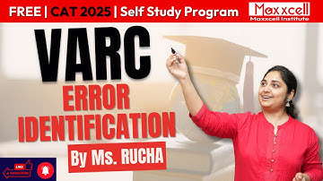 Error Identification 1 | VARC Important for CAT | CAT 2025 self study with Maxxcell#cat2025#catstudy