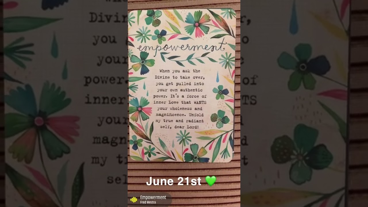 June 21st oracle card: empowerment