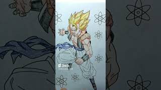 Coloring Gogeta in a coloring book 😎  Subscribe  #shorts #anime