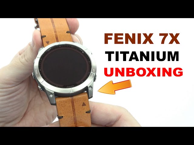 Garmin Fenix 7X Sapphire Solar Titanium with Chestnut Leather Band Unboxing  4K 