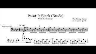 Paint It Black (from Wednesday) for Cello Sheet Music - The Rolling Stones Resimi