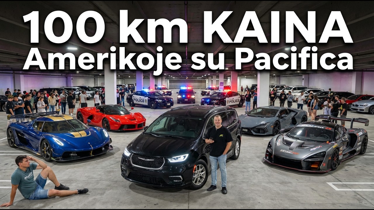 KAINA PERVAŽIUOTI per Amerika, Pacificos 100 km kaina. POLICIJA išvaikė SEMA AFTER Party.