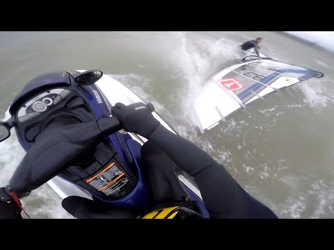 Windsurfer rescue almost