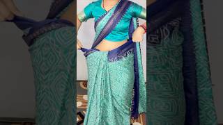 How to make  perfect side fitting in cotton saree /without any safety pin🧷 for beginners#saree#drape