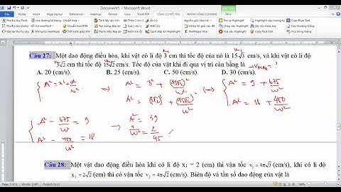 BÀI TẬP CÔNG THỨC ĐỘC LẬP THỜI GIAN