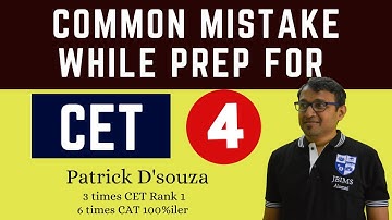 Common Mistake while prep for CET #4 | Crack CET | Patrick D