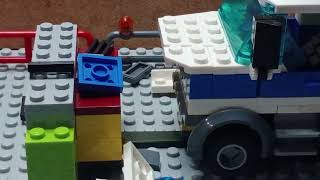 Лего краш тест полицейского грузовика