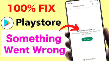 Fix Play Store Something Went Wrong Problem||Play Store not Working||Playstore not Opening solution