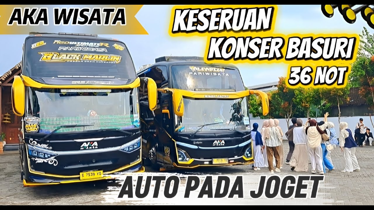 KESERUAN KONSER BASURI 36 NOT ‼️ BERSAMA BUS AKA BLACK MARLIN DAN ALFARISI KONSER BASURI DI JOGJA