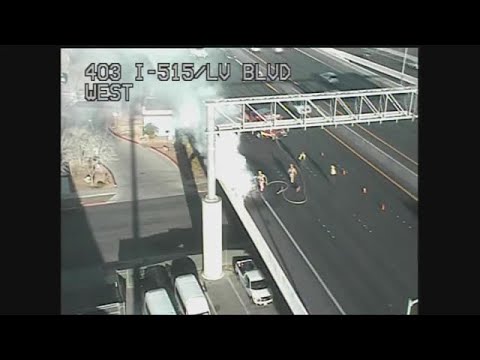VIDEO: Car fire near downtown Las Vegas - YouTube