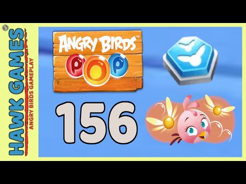Angry Birds Stella POP Bubble Shooter Level 156 - Walkthrough, No Boosters