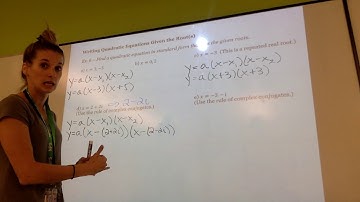 Lesson 4 Part 3: Writing Quadratic Equations with Complex Solutions