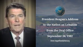 President Reagan's Address to the Nation on Lebanon from the Oval Office on September 20, 1982