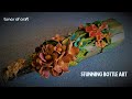 Stunning Bottle Decor Using Clay Flowers | Bottle decor