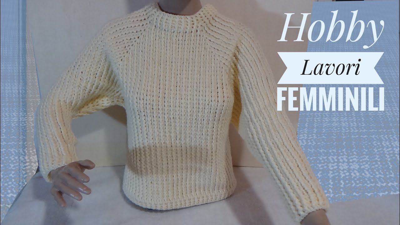 maglione top down unisex per tutte le misure - YouTube