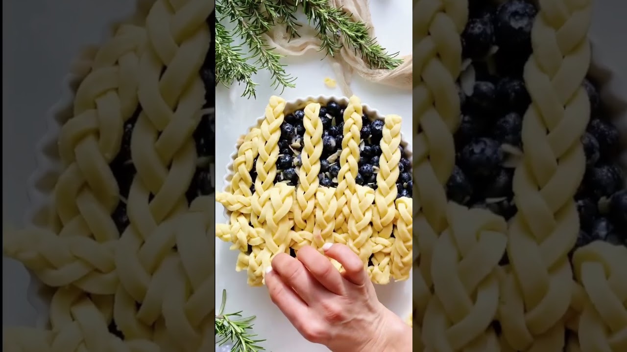 Braided Blueberries pie | How to make blueberry pie 