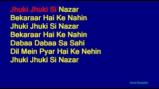 Jhuki Jhuki Si Nazar - Jagjit Singh Hindi Full Karaoke with Lyrics chords