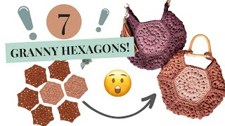 Easy Seven Hexagon Crochet Bag Pattern - Quick Project