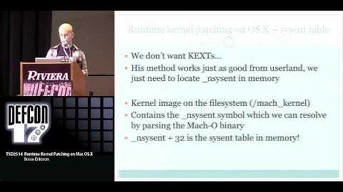 DEFCON 17: Runtime Kernel Patching on Mac OS X