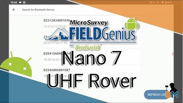 FieldGenius for Android: Nano 7 UHF Rover Setup | Bench Mark