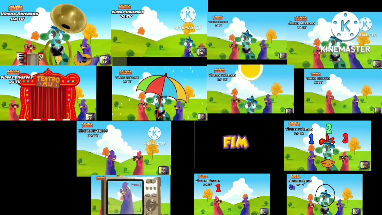 All 16 galinha pintadinha extras playing at The same time