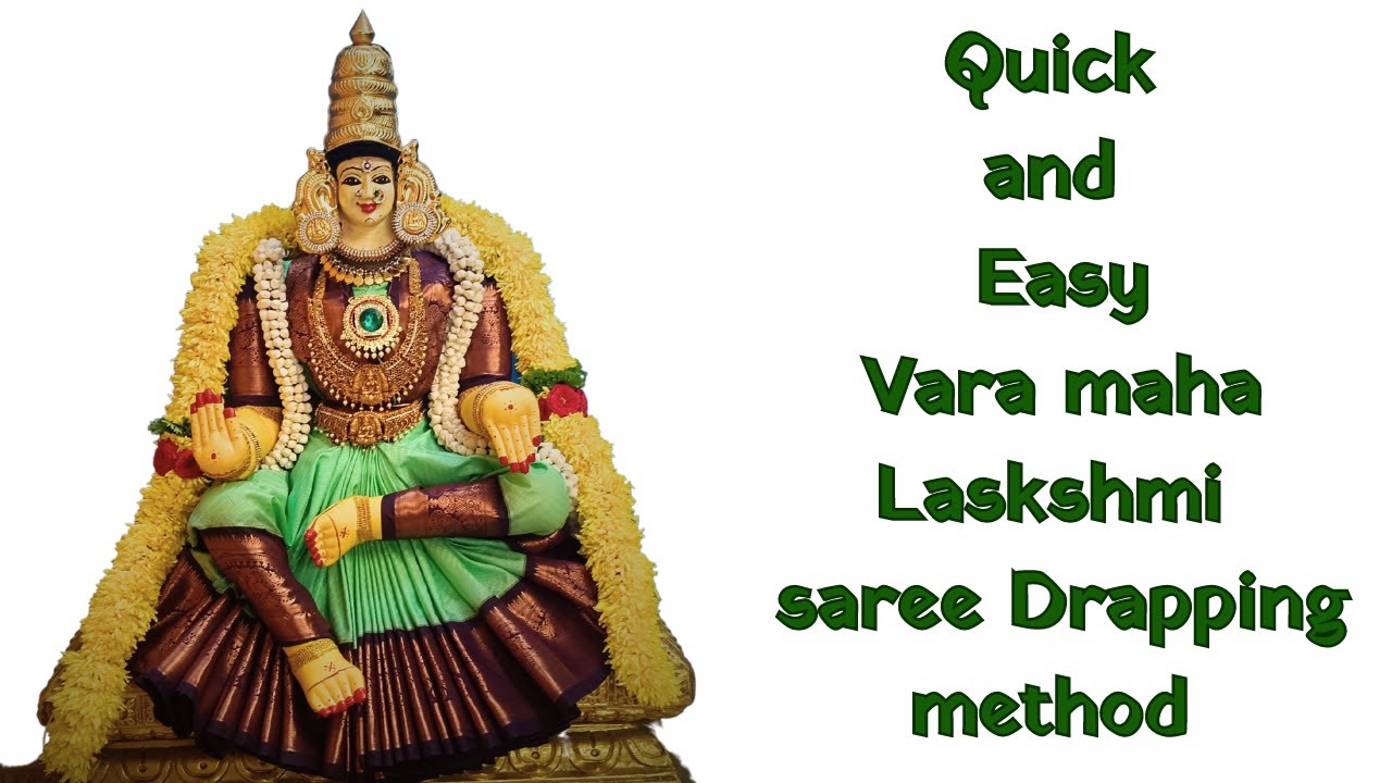Quick and Easy Varamahalakshmi saree draping / How to drape saree for varamahalakshmi festival