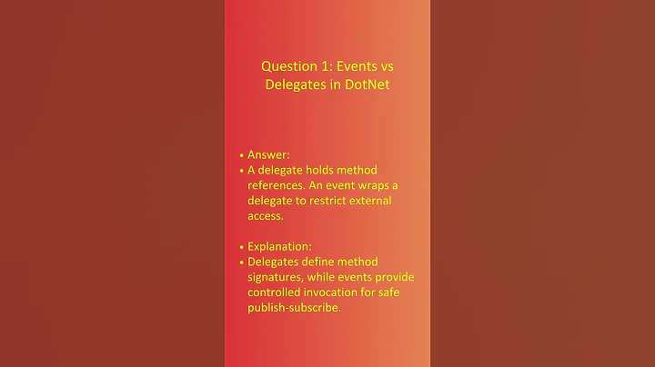 DotNet Interview Questions – Part 3 | Events, Generics & Exception Handling (1of3)