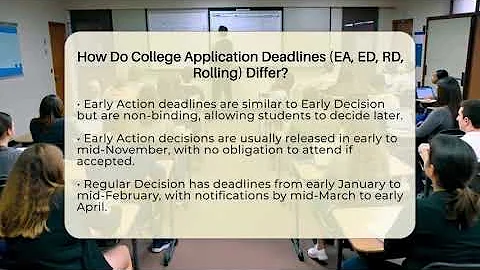 How Do College Application Deadlines (EA, ED, RD, Rolling) Differ? - The College Explorer