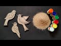 2 easy wall hanging craft  best out of waste cardboard and sand  home decoration ideas