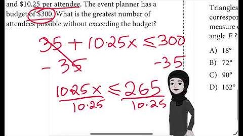 Sat practice test 10 Question 7 module 1 Mathematics 