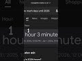 1 hour left