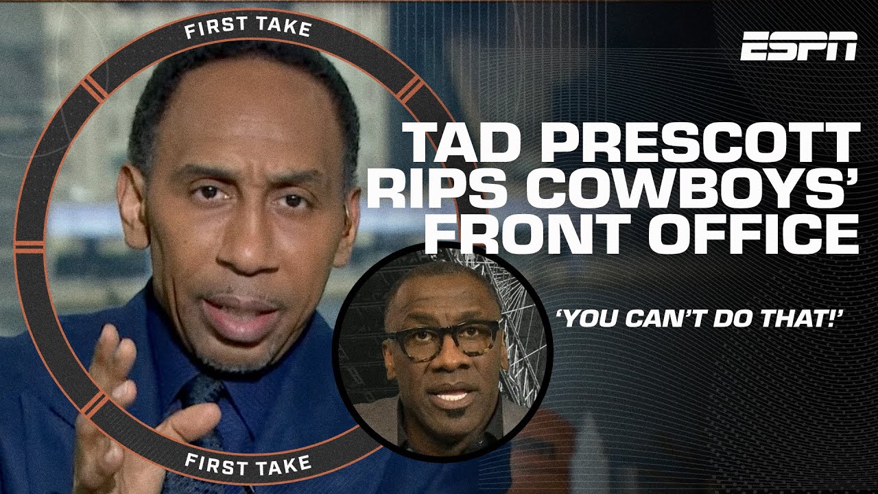 WATCH: KEEP YO MOUTH SHUT! 🤐 Stephen A. calls out Tad Prescott's dig at the Dallas Cowboys | First Take