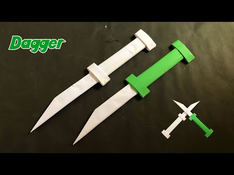 สอนวิธีพับดาบสั้นกระดาษ สุดเท่ | How to make paper sword dagger