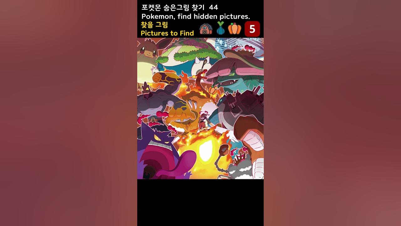  44 pokemon find hidden pictures 44 shorts youtube