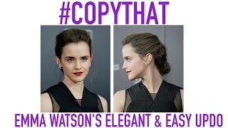 Emma Watsons Elegant Updo Is Prom-Perfect