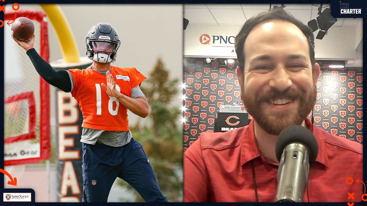 Bears 1st Padded Practice: LT Battle, DJ Moore Tricks & The Next Honey Badger? | The Charter Podcast