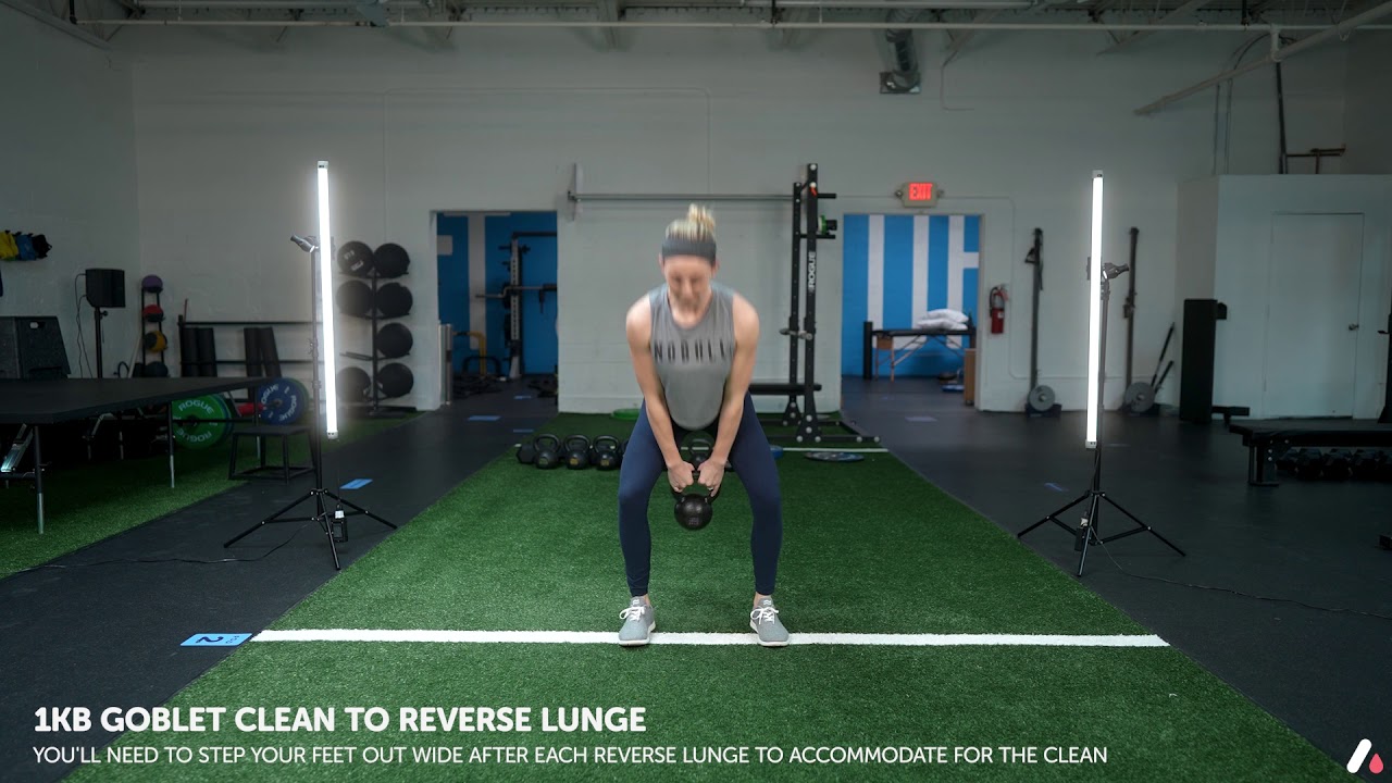 1KB Goblet Clean to Reverse Lunge - YouTube