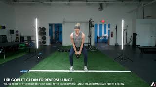 1KB Goblet Clean to Reverse Lunge