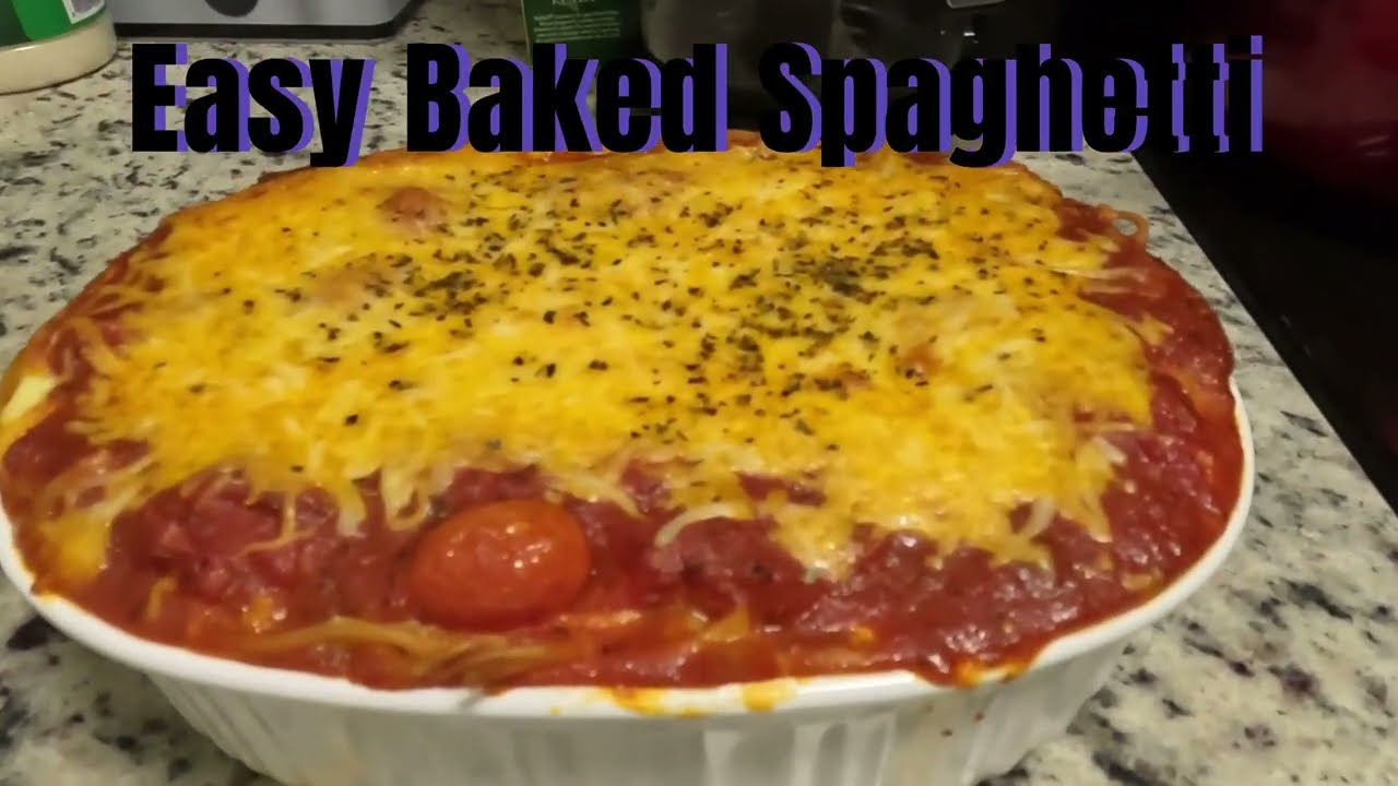 Easy Baked Spaghetti using Sour Cream Mixture.