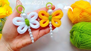 It's so Cute ☀ Easy Dragonfly Making Idea with Yarn  You will Love It !! DIY Amazing Woolen Crafts