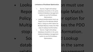 Pushdown optimization rules in informatica cloud 2025#informaticaiics #etl #easy #interview